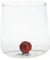 Zafferano Bilia Tumbler en Verre Transparent Fait Main - Décoré d'une Boule Colorée à L'Intérieur, 44 cl, h 90mm d 88mm - Set 6 Pièces - Amber