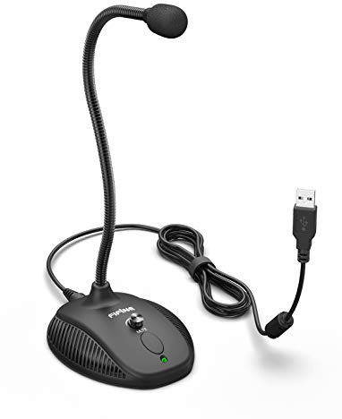 USB Computer Microphone, Fifine Plug &Play Desktop Condenser PC Laptop Mic,Mute Button with LED Indicator, Compatible with Windows/Mac, Ideal for YouTube,Zoom,Recording,Twitch Games(K054)