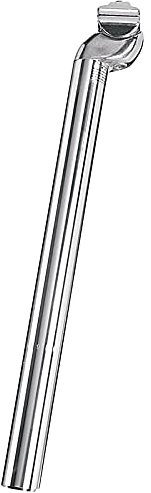 P4B | Sattelstütze 25,4 mm x 350 mm - Alu Patentsattelstütze in Silber Glanz - Ungefedert | Safety Level 2 = bis zu 100 Kg Fahrergewicht