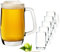 PLATINUX Bierseidel mit Henkel aus Glas Set 6-Teilig 300ml (max. 375ml) Bierkrug Bierkrüge Biergläser 0,3L Maßbierkrug