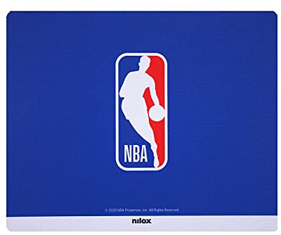Nilox, Mouse Pad NBA Blue, Mouse Pad con Superficie Antistatica e Antiscivolo, Adatto per Mouse Ottici e Laser, Dimensioni 21x25,5x0,5 cm e Peso di 50 gr