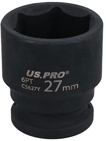 27mm Metric Shallow Impact Impacted European Style Socket 1/2 Drive 6 Sided