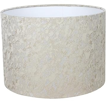 Cassia Champagne Cream with Beige & Silver Pattern Lampshade (35cm Diameter Ceiling Pendant)
