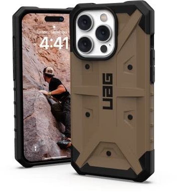 URBAN ARMOR GEAR UAG Designed for iPhone 14 Pro Case Brown Dark Earth 6.1 Pathfinder Slim Lightweight Shockproof Dropproof Rugged Protective Cover Compatible with Wireless Charging