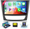 Podofo 9 Autoradio für Mercedes E Klasse W211 W219/CLS Klasse 2005-2008 Carplay Android Auto Wireless,Airplay,Radio 2 Din Bluetooth mit Bildschirm HiFi RDS/FM WiFi GPS Navi +AHD Rückfahrkamera