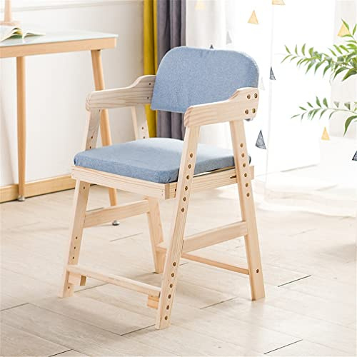 Verstellbare Kinderstühle Mit Armlehne, Massivholz-Kinderarbeitsstuhl, Esszimmerstuhl, 6 Höhenverstellbar, Kinder-Esszimmerstuhl, Geeignet Für Schüler Im Alter Von 3 Bis 18 Jahren