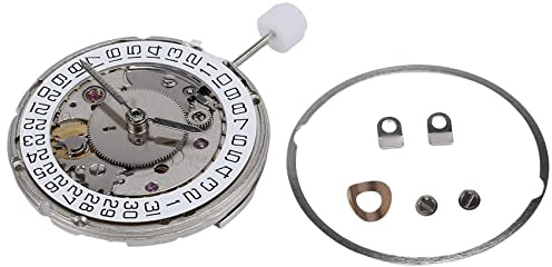 4 Uhrwerk 25 Juwelen 2836 Automatik Mechanisches Uhrwerk Datum bei 3 O'Clock für ETA 2836-2 Silber, silber