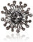 OOTSR Broschen für Frauen Kristall,Durchbrochene geometrische Kristall Brosche Schmuck,Damen Hochzeit Blumenstrauß Broschen Pin für Geburtstag,Party,Jahrestag（Schwarz）