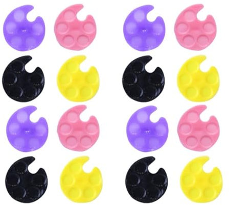 Ciieeo 2 Sets 8pcs Ring Color Mixing Tray Nail Finger Rings Paint Drawing Color Dish Mini Finger Ring Plates Nail Diy Art Ring Nail Art Rings Nail Art Palettes Manicure Do It Yourself