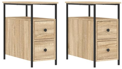 vidaXL Nachttische 2 STK. Sonoma-Eiche 30x60x60 cm Holzwerkstoff
