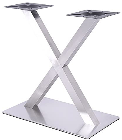 SuhoFutus Tisch Beine, 72 cm Edelstahl Tischbeine Tischgestell Tischfuß Tischuntergestell “V” Form, Silbrig, für Verschiedene Tische in Eisdielen, Restaurants, Wirtshäuser, usw