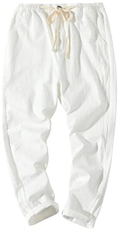 Generisch Yoga-Hosen für Herren breiter Bund Yoga Pants Herren Baumwolle Flared Yoga Pants Set männer Wanderhose Sommer yogahose für männer Leinenhose Herren lang beige