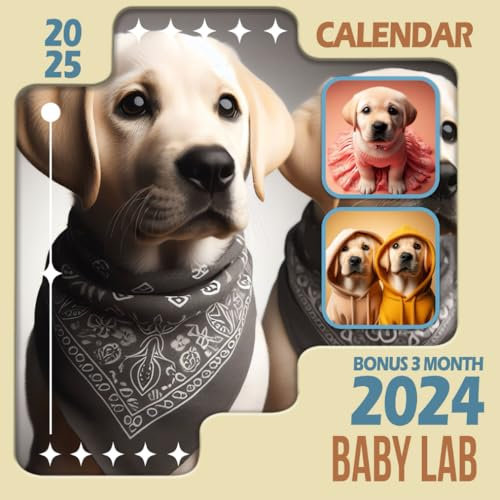 Baby Lab Calendar 2025: From October 2024 to December 2025, Including Bonus 3 Months 2024 with Photography of Adorable Dog, Perfect for Organizing and Planning