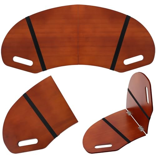 GlikCeil Schoßschreibtisch aus Holz mit Griffen, faltbar, 74 cm, Rotbraun
