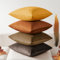 Softalker herbstliche Kissenbezüge 60x60 Orange Gelb 4er Set Samt Kissenhülle Herbstdeko Sofakissen Dekokissen deko für Wohnzimmer Kinderzimmer Esszimmer Cafe Hotel Restaurant Party Home Decor Garten