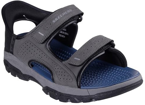 Skechers Homme TRESMEN Reece Sandale de Sport, Charcoal, 43 EU