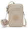 Kipling Tally Crossbody Handytasche, Schild Beige Emb, 4.25''L x 6.75''H x 0.75''D
