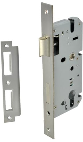 ALSTEN TECH Einsteckschloss 72/50 mm für Profilzylinder 72 mm Universal Rechts und Links Türschloss robustes Schloss für Zimmertüren Innentüren und Außentüren Schlossfront aus Edelstahl SS304