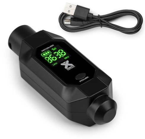 Power Dynamics WAT200R – XLR Funk Empfänger für Mikrofon Kabellos, 70m Reichweite, Wireless Funk Mikro Adapter, 5h Akku, Funkmikrofon Adapter, 16 Kanäle Wireless Mic, Funk Audio Übertragung