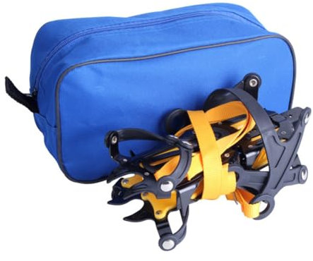 BESTYASH Eisgriffe Für Wanderschuhe Verstellbar Aus Manganstahl Für Klettern Und Bergsteigen Mit Sicherem Halt Für Schnee Und Eis