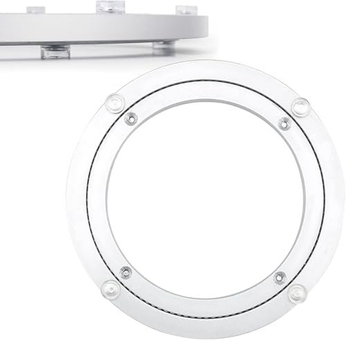 TOOSOAR 24 Zoll Drehplatte für Esstische, 600mm Aluminium Drehuntersatz – Universell für Marmor/Holz/Glas Tische (12mm Dicke)