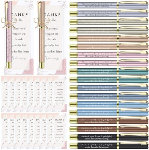 Nezyo 18 Sets Geschenke zur Wertschätzung Der Mitarbeiter Dankeschön Geschenke für Kollegen Motivierender Kugelschreiber mit Lesezeichenkarte Motivierende Geschenk zu Geben Team Kollege(Danke)
