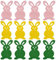 EIR 12 Stück Bestecktasche Filz,Tischdeko Ostern,Besteckhalter Filz,Frohe Ostern Filz Besteckhalter Osterhase Besteckbeutel Kaninchen Besteckhalter für Gabel Messer Ostern Tischdeko Osterdekoration