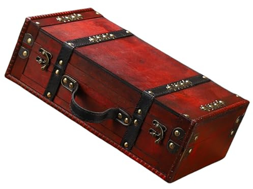 HLBEST Modische Aufbewahrungsbox aus Holz im antiken Stil, Wohnaccessoire für Schmuck und kleine Gegenstände mit dekorativer Attraktivität