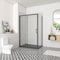 Acezanble Matt Black Frame 1000x700x1850mm Sliding Shower Door Side Panel Enclosure