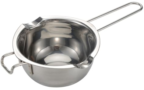 Cabilock Edelstahl Schmelztopf für Wasserbad Schokolade Butter Schmelzen Backen Küchenhelfer Leicht Handlich Kompakt Platzsparend für Desserts Käse Süßigkeiten