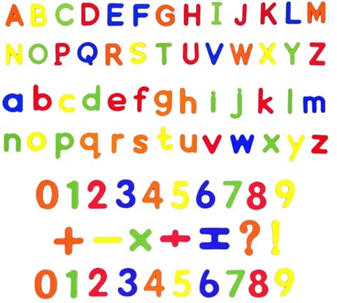 Magnetic Letters and Numbers Set – 79PCS Colorful Alphabet and Number Fridge Magnets – Magnetic Letter and Number Kit for Whiteboard, Refrigerator, Message Board