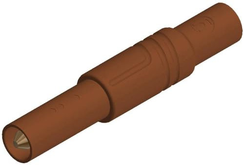 SKS Hirschmann 934097105 Bananenstecker, Durchmesser der Spindel: 4 mm, Braun, 1 Stück