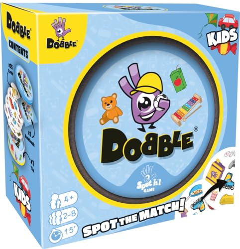 Asmodee | Dobble Kids | Card Game | Ages 4+ | 2-5 Players | 10 Minutes Playing Time - Englische Sprache