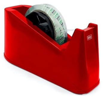 Lebez - Dispenser da Tavolo per Nastro Adesivo Pacchi e Carta, Dispenser per Rotoli Adesivi Fino a 33/66 m, Altezza Nastro 19 mm – Base in Gomma Antiscivolo con Zavorra in Metallo - Ufficio Accessori