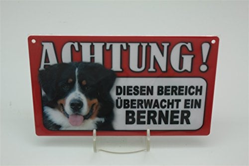 BERNER SENNENHUND - Tierwarnschild - VORSICHT Tier Warnschild 20x12 cm Hund Hunde Schild 5
