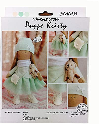 GMMH Bastelset zum Selbermachen Puppe Nähset Stoff Doll Kristy 30 cm Weichpuppe Stoffpuppe (Kristy 30 cm)