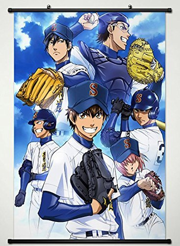 Ace of Diamond Wall Scroll Poster Fabric Painting For Anime Key Roles 003 L 32x24 inch