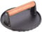 Hoziel 7-Inch Cast Iron Bacon Press with Wood Handle,Round Barbecue Grill burger presser