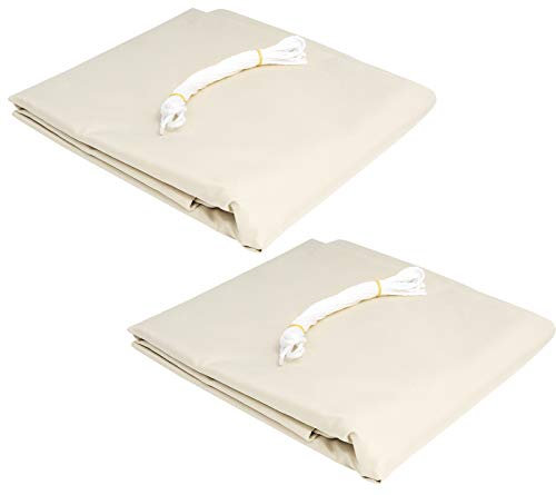 EUGAD 2X Sonnensegel Dreieck 3x3x4,25m Sonnenschutz UV Schutz für Garten Balkon Terrasse Sonnendach Polyester wasserabweisend Creme