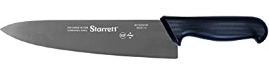 Starrett Couteau de chef triangulaire large de 250 mm avec manche noir – BKB301-10
