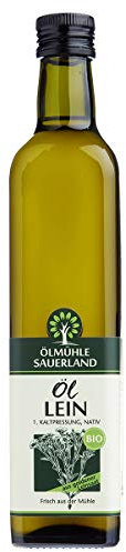 ÖLMÜHLE SAUERLAND - Leinöl goldene Saat Bio nativ kaltgepresst (500 ml)