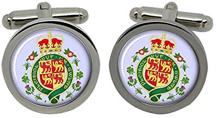 Gift Shop Walisische Wappen Manschettenknöpfe in Chrom Kiste