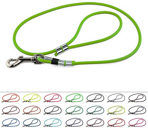 LENNIE BioThane Führleine, rund, Ø 6 mm, 2m lang, mit Handschlaufe, Apfelgrün