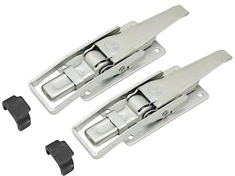 Lot de 2 fermetures à serrage avec contre-support - Fermeture excentrique - Pour remorque