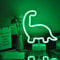 LED Verde Dinosauro Insegne al neon Luce notturna al neon per la sala delle feste Decorazione natalizia Lampada al neon con base del supporto Luce al neon per i bambini Fornitura di amici Regali