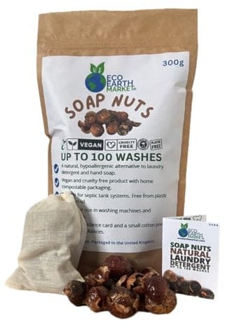 Soap Nuts | 300g | 100 Washes | Natural Laundry Detergent | 100% Compostable Pouch | Plastic-Free | Eco-Friendly