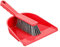 Homeshopa Pink Dustpan and Brush Set, Portable Cleaning Sweeping Brush, Plastic, Soft Bristle, Ergonomic Handle, Rubber Front Edge, Small Hand Held Broom and Dust Pan Household Kitchen Office Cleaning