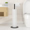Free-standing Toilet Roll Holder with Heavy Base, Stainless Steel Toilet Roll Holder Stand with Matte Black Finish, Simple and Practical Toilet Roll Storage Dispenser