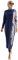 OBEEII Einteiliger Muslimischer Badeanzug Damenmode Sexy Bikini-Set Muslimischer Badeanzug Volle Abdeckung für Damen, Dreiteiliger Oberteil + Hose + Hijab Navy Blau L