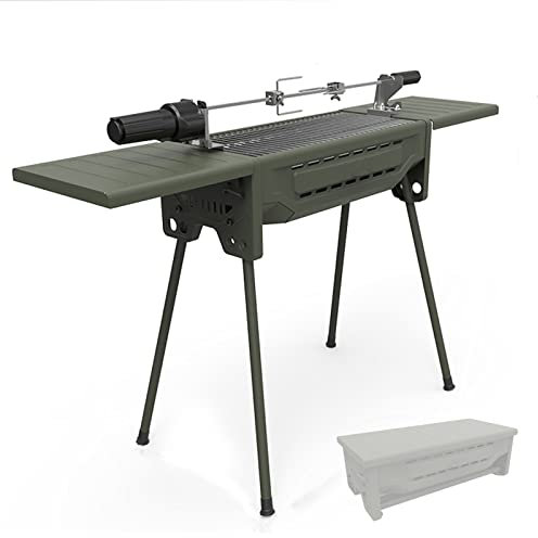 Barbecue Portatile Pieghevole da Esterno per Barbecue da Casa Griglia per Barbecue a Due Vie Completamente Automatica Forcella Elettrica da Campeggio Barbecue a Carbone